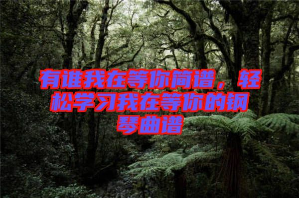 有誰我在等你簡譜，輕松學習我在等你的鋼琴曲譜