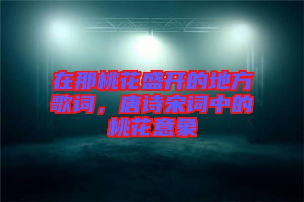 在那桃花盛開的地方歌詞，唐詩宋詞中的桃花意象