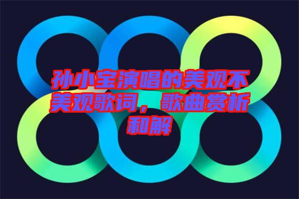 孫小寶演唱的美觀不美觀歌詞，歌曲賞析和解