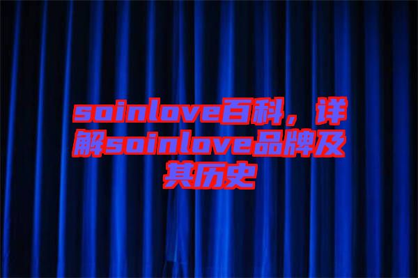 soinlove百科，詳解soinlove品牌及其歷史