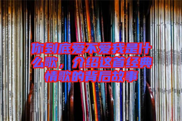 你到底愛不愛我是什么歌，介紹這首經典情歌的背后故事