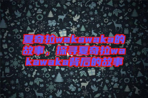 夏奇拉wakawaka的故事，探尋夏奇拉wakawaka背后的故事