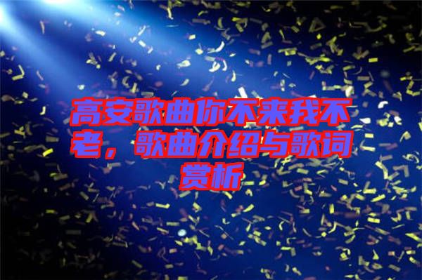 高安歌曲你不來我不老，歌曲介紹與歌詞賞析