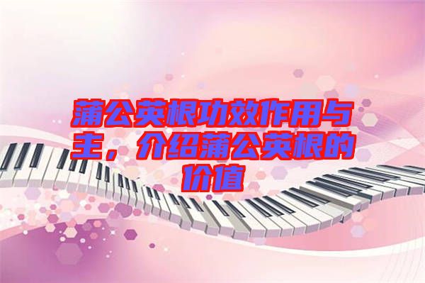 蒲公英根功效作用與主，介紹蒲公英根的價(jià)值