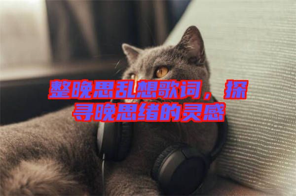 整晚思亂想歌詞，探尋晚思緒的靈感