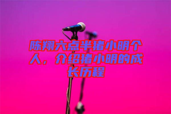 陳翔六點(diǎn)半豬小明個(gè)人，介紹豬小明的成長(zhǎng)歷程