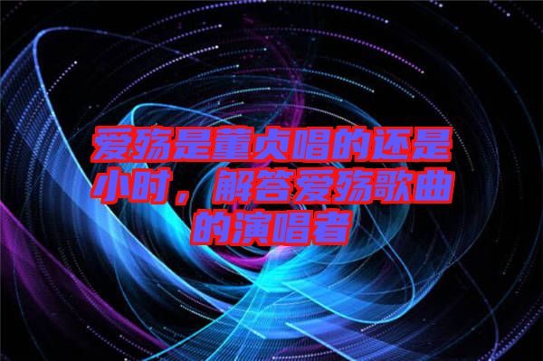 愛殤是董貞唱的還是小時，解答愛殤歌曲的演唱者