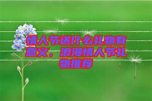 情人節(jié)送什么禮物有意義，浪漫情人節(jié)禮物推薦