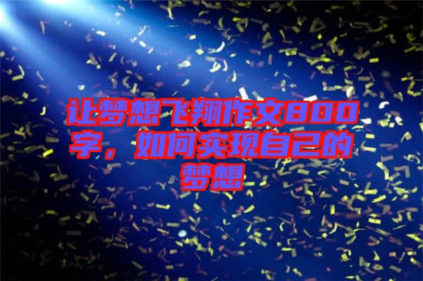 讓夢(mèng)想飛翔作文800字，如何實(shí)現(xiàn)自己的夢(mèng)想