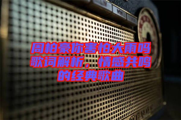 周柏豪你害怕大雨嗎歌詞解析，情感共鳴的經(jīng)典歌曲