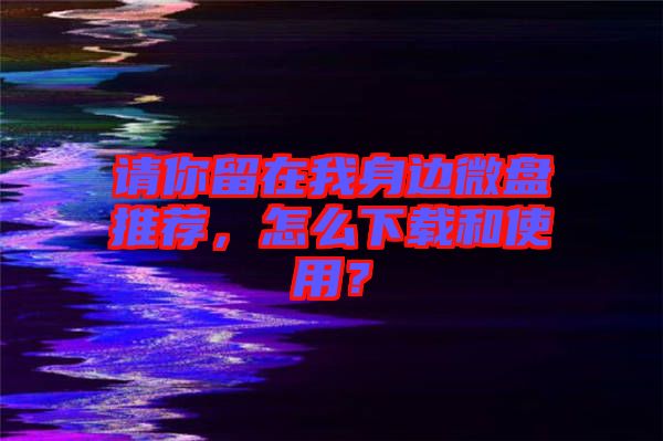 請你留在我身邊微盤推薦，怎么下載和使用？