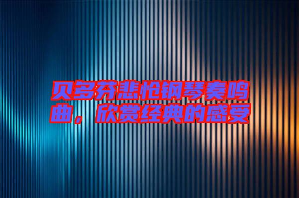 貝多芬悲愴鋼琴奏鳴曲，欣賞經(jīng)典的感受