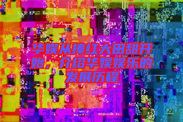 華娛從捧紅大田甜開始，介紹華娛娛樂的發(fā)展歷程