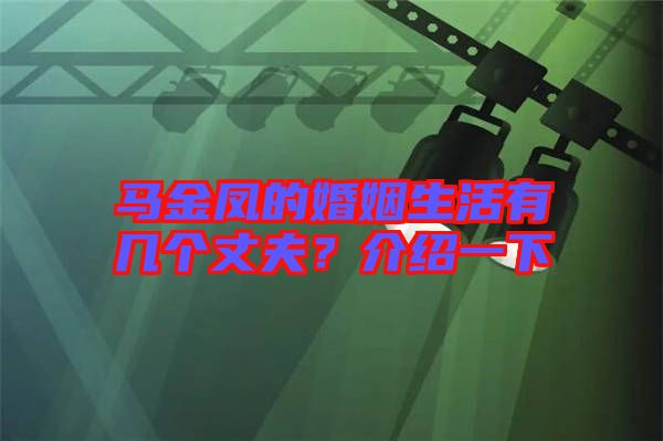 馬金鳳的婚姻生活有幾個丈夫？介紹一下