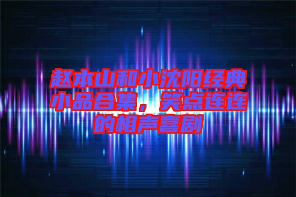 趙本山和小沈陽經典小品合集，笑點連連的相聲喜劇